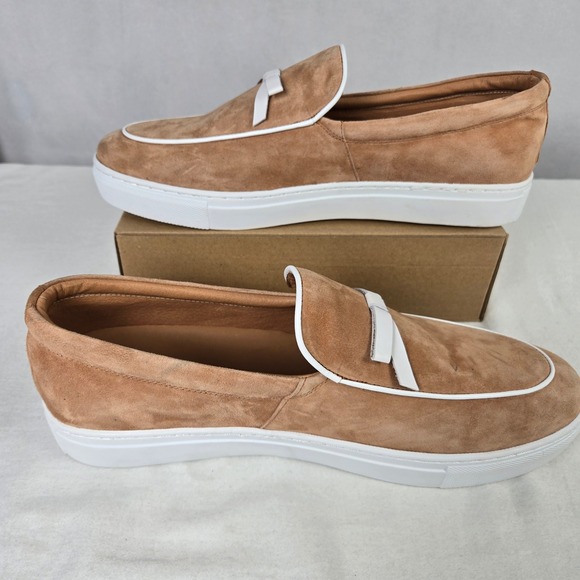 Marc Nolan Odell Belgian Loafer Tan Suede Bow Slip On Sneakers Mens 9 Comfort main image 6